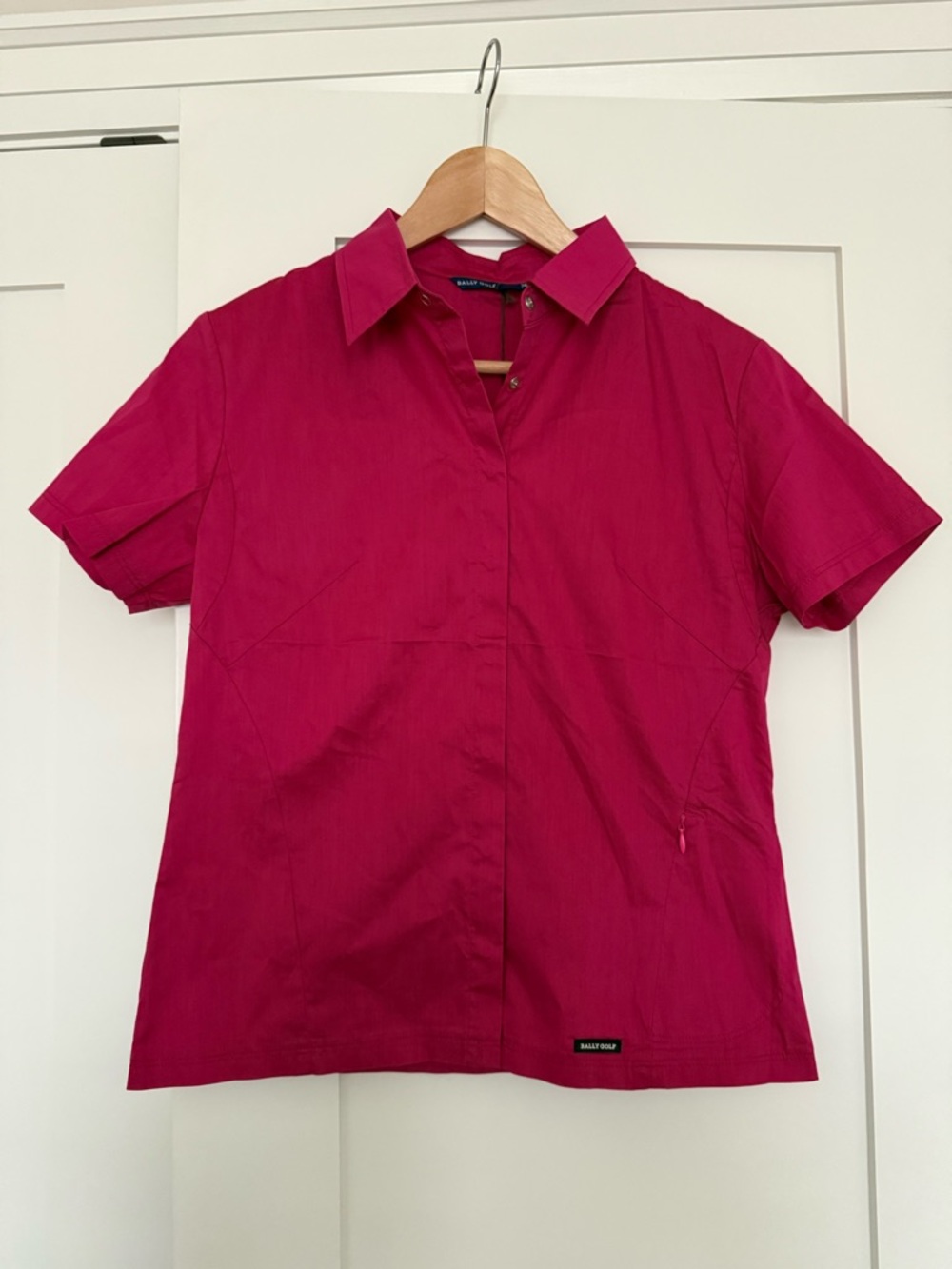 Bally Golf Fuchsia Hidden Snap Button Shirt NWT Size L (IT44)